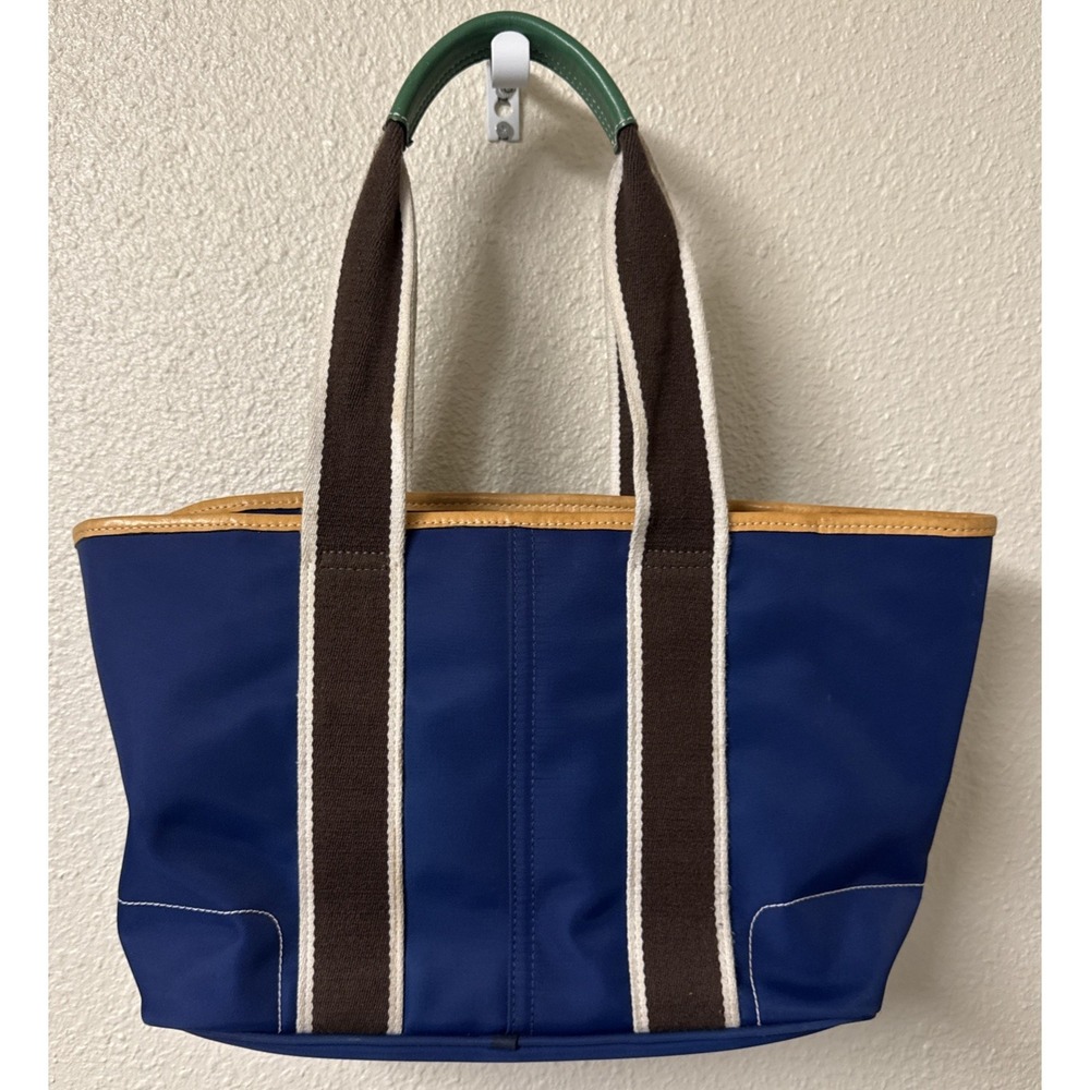 Vtg Coach Mini Tote Hamptons Blue Green Brown‎ #6261  arly 2000's Preppy Vaca - Picture 2 of 16